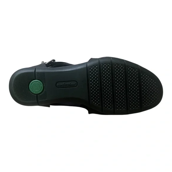 Comfortview summer sandals shoes 7.5 black canvas back zipper strap detail - Picture 13 of 16